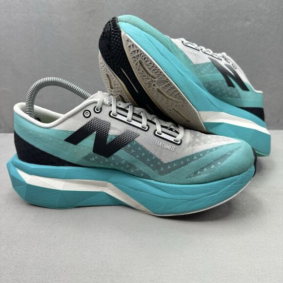 Womens Size 9.5 New Balance FuelCell SuperComp Elite 4 Running Shoes Cyber Jade - Picture 6 of 9